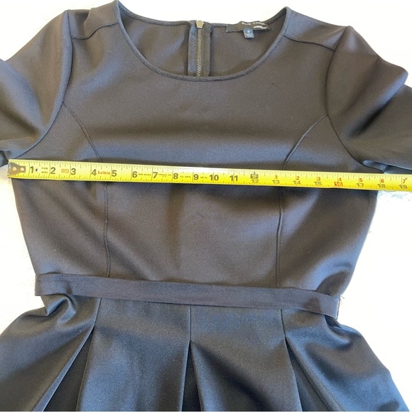 Elie Tahari Fit And Flare Black And White City Lights Short Sleeve Dress Size 8 - Picture 11 of 16